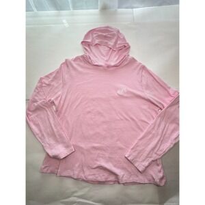 Pink Hoodie Girls Size XL Women's Size XS Sweatshirt Embrodered "B" EUC